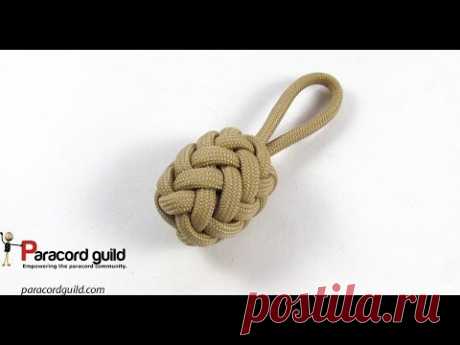 Herringbone knot paracord key fob