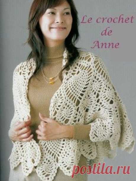 Шаль с ананасами