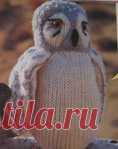 Игрушка сова (вязание спицами)