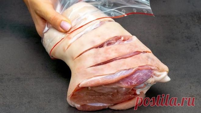 По-другому вы никогда не запечете свиную рульку! Метод, который экономит ваше время.