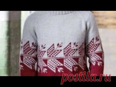 Свитер регланом сверху. Росток.