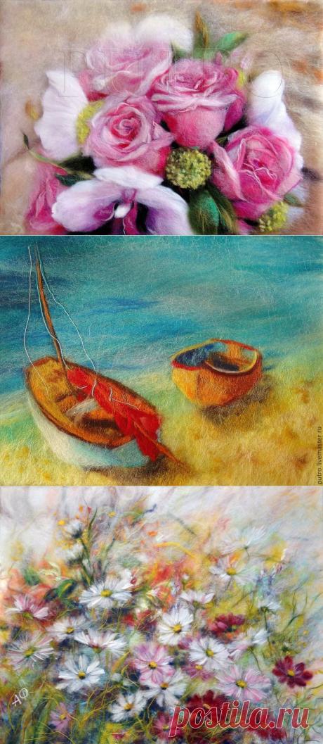 Нежная живопись шерстью — Рукоделие
