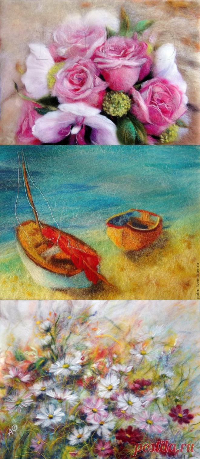 Нежная живопись шерстью — Рукоделие
