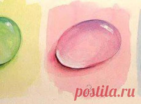 Рисуем реалистичные капли воды акварельными красками.
•••в продолжении ещё фото