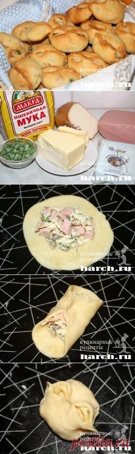 Закусочные пирожки с колбасой и сыром | Фоторецепт с подробным описанием от Харч.ру
