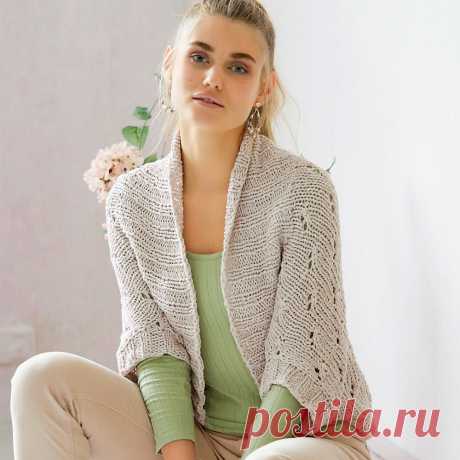 Жакет-душегрейка - схема вязания спицами с описанием на Verena.ru