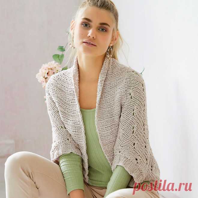 Жакет-душегрейка - схема вязания спицами с описанием на Verena.ru