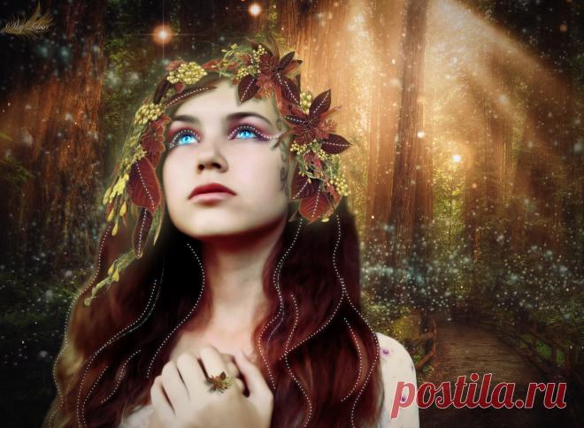 #Фотошоп_SkyLeksa 
Коллаж "Лесная волшебница"