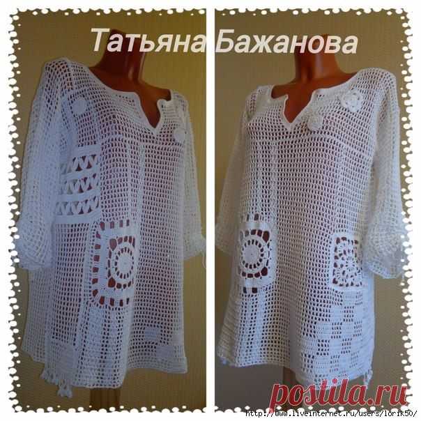 ТУНИКИ КРЮЧКОМ К ВЕСНЕ И ЛЕТУ.