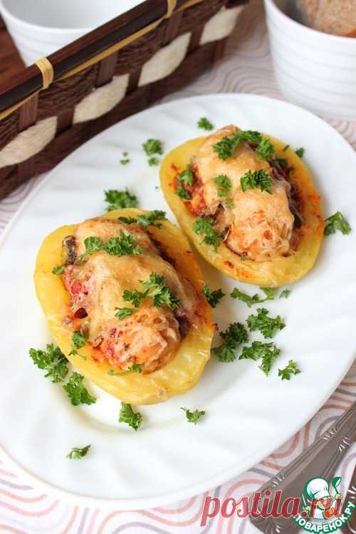 Запеченный картофель с фрикадельками - кулинарный рецепт