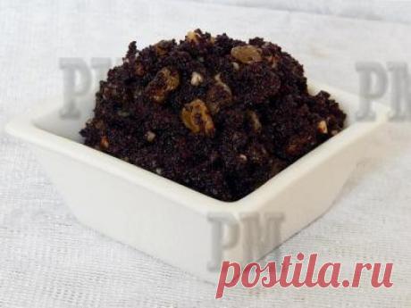 Маковая начинка с орехами и изюмом