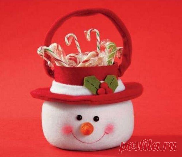 Тканевая упаковка для новогоднего подарка - Домашний hand-made