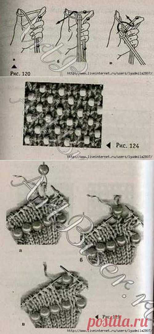 Вязание на спицах с бисером