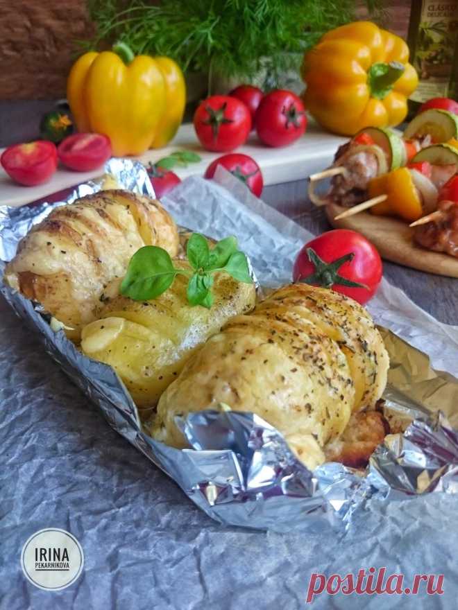 Картошка -гармошка с сыром