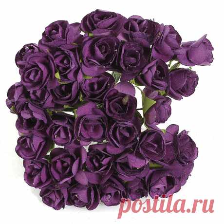 Алим Горячая 144 шт. Мини Petite Бумага искусственные почки роз цветы DIY Craft Свадебный декор дома, фиолетовый купить на AliExpress