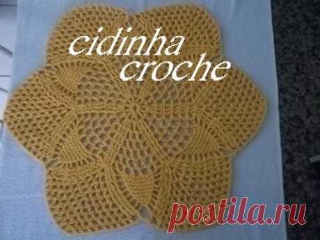 Cidinha Croche : Tapete Em Croche Facil- 01- Passo A Passo- Tutorial Completo.