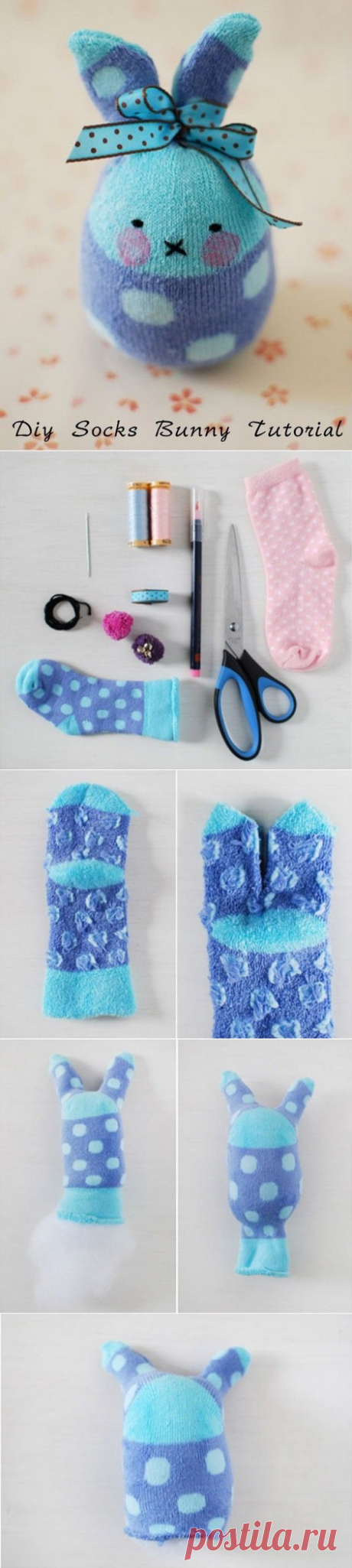 Зайка из носка. Мастер-класс