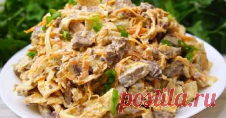 Салат из печени с яичными блинчиками Автор рецепта kalnina Салат из печени с яичными блинчиками - пошаговый рецепт с фото. Салат из печени с яичными блинчиками. Салатик получается сытный и изумительно вкусный. Не отнимет много времени на приготовление, а вкус вас приятно удивит.