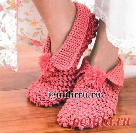 Домашние тапочки-туфли