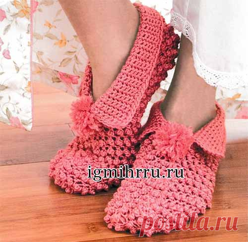 Домашние тапочки-туфли