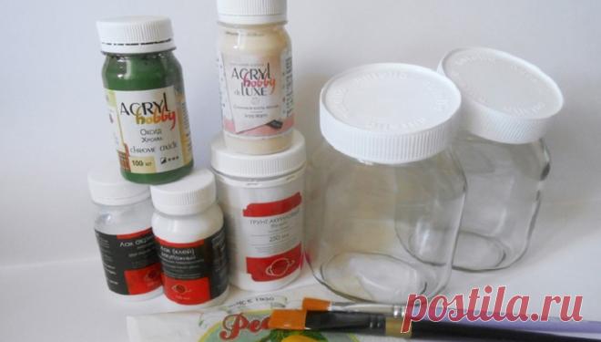 Для создания этой красоты нужны всего лишь пара стеклянных банок, салфетки и клей. » Sam-Sdelay.RU – Сделай сам!