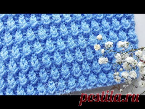 КРАСИВЫЙ ОБЪЕМНЫЙ  УЗОР СПИЦАМИ / Капельки / Узор для вязания свитера, шапки, кардигана