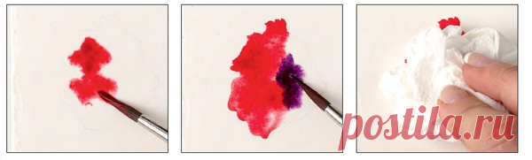 Это интересная техника, которая подходит для сложных складчатых или волнистых лепестков.