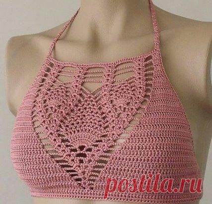 Схема центрального узора для кроп топа.