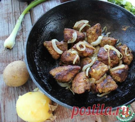 Печень жареная в чесночном маринаде
