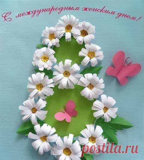 Поделки из бумаги. Идеи к 8 Марта.