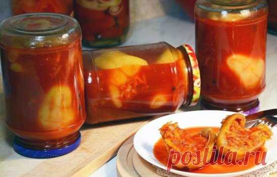 Перец, фаршированный с рисом на зиму