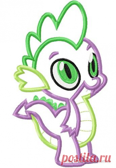Speak Dragon Little Horse Machine Applique Embroidery Design, mutliple sizes, including 4 inch