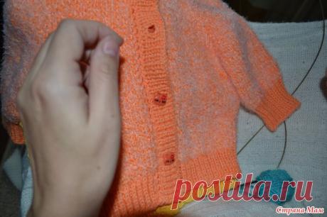 Способ набора петель из полотна изделия для планочки на полочках.