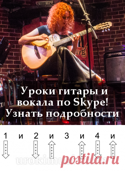 Как играть бой на гитаре - видео урок и схема боя. Игра пальцами и медиатором. Размер метр метроном | Онлайн школа urokimusic