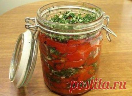 Болгарский перец с чесноком и укропом
