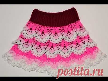 Юбка крючком. Мастер класс+ схема. Skirt crochet