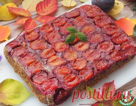 Перевернутый сливовый пирог с маком – кулинарный рецепт
