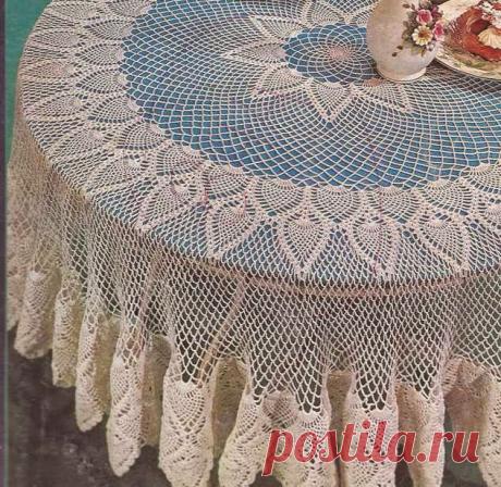 Ажурная скатерть крючком - Nebka.Ru