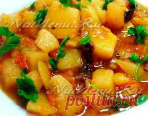 Картошка тушеная с мясом: рецепты