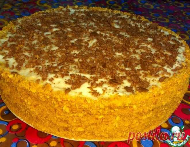 Медовик с вишней и шоколадом – кулинарный рецепт