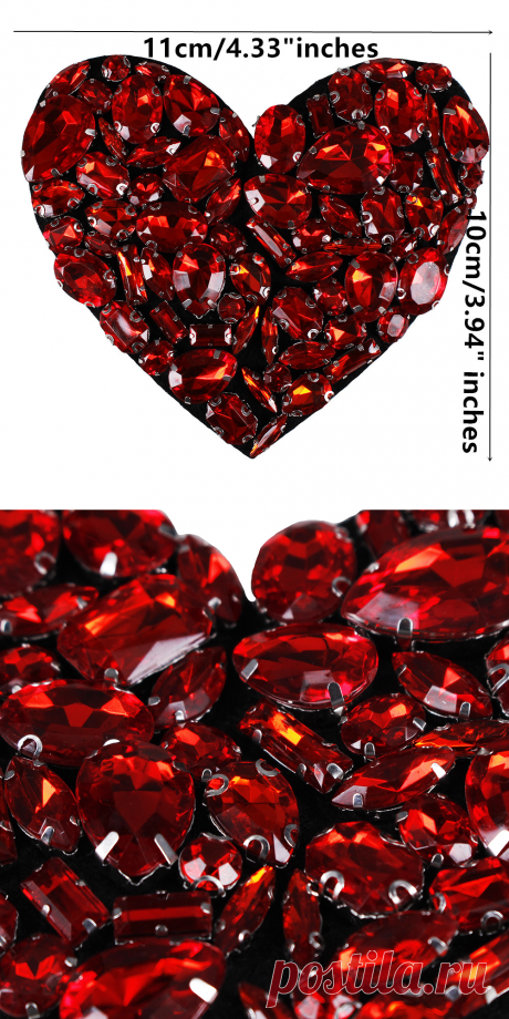 5 штук ручной работы из бисера Стразы красный Дизайн с сердечком Нашивки пришить значок аппликация Одежда Сумки Украшенные ремесла Вышивание th578 купить на AliExpress