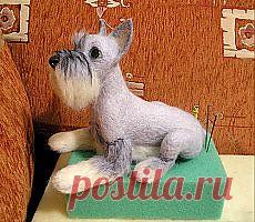 Этапы создания войлочной собачки - Ярмарка Мастеров - ручная работа, handmade