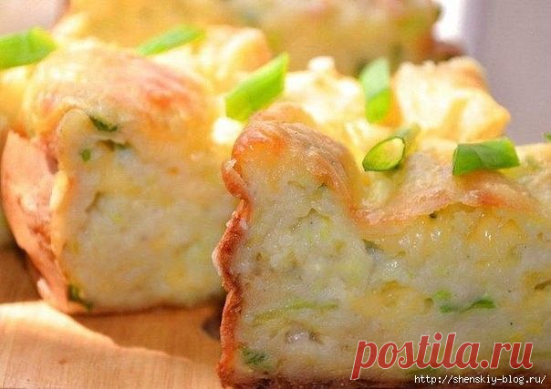 "Воздушная" кабачковая запеканка.