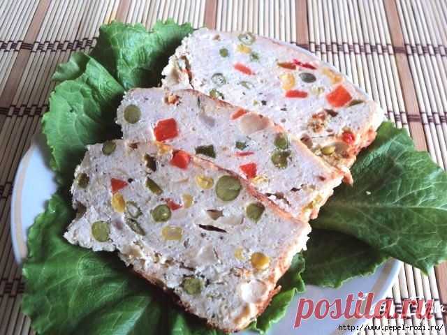 Бесподобный куриный террин с сыром и овощами!