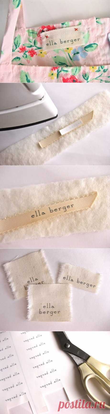 paper &amp;amp; ink: diy: fabric label name tags