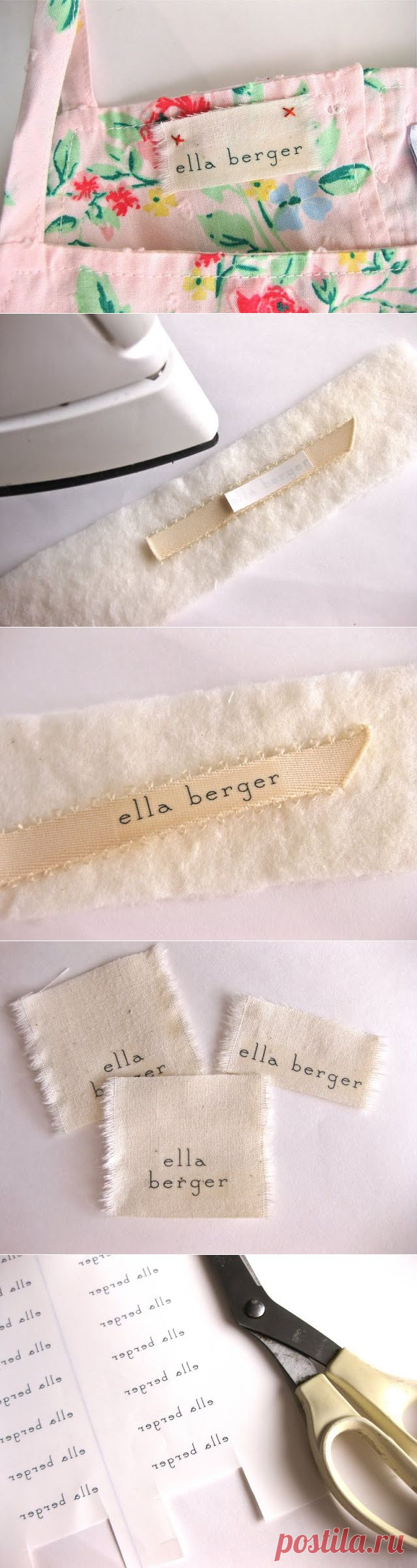 paper &amp; ink: diy: fabric label name tags