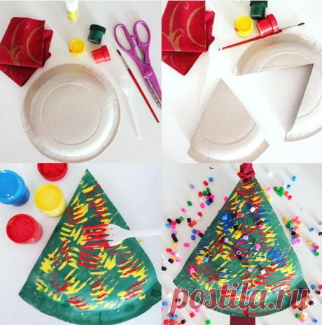 Идея для самых маленьких! #Новый_год_2017@roditeli_i 

НЕТРАДИЦИОННЫЕ ТЕХНИКИ РИСОВАНИЯ. Еще из картонной тарелки можно сделать вот такую елочку. А потом раскрасить ее в разные цвета с помощью пластиковой вилки.
