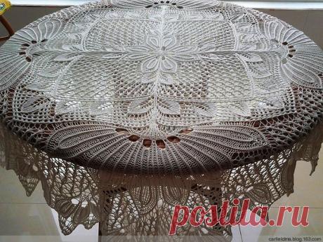 Шикарная скатерть со схемой | Домоводство для всей семьи
