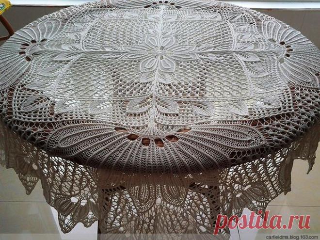 Шикарная скатерть со схемой | Домоводство для всей семьи