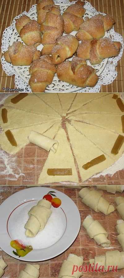 Творожные рогалики - любимое лакомство